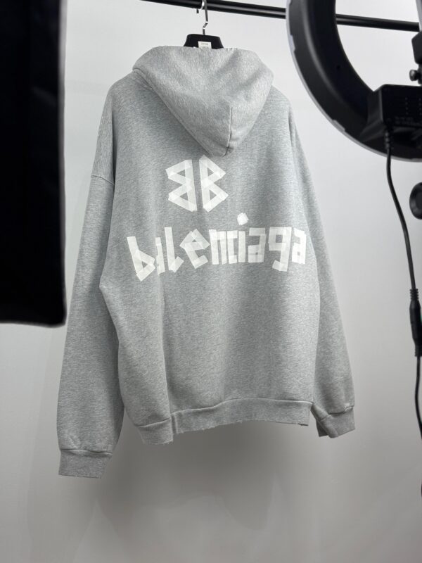 BALENCIAGA HOODIE TYPE GREY - Imagen 4