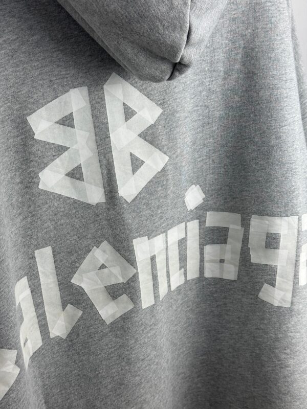 BALENCIAGA HOODIE TYPE GREY - Imagen 3