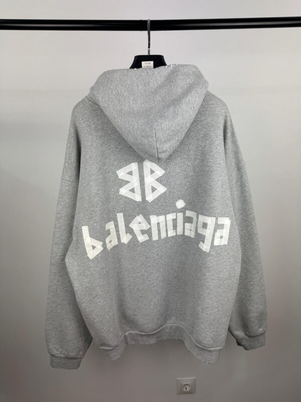 BALENCIAGA HOODIE TYPE GREY - Imagen 2