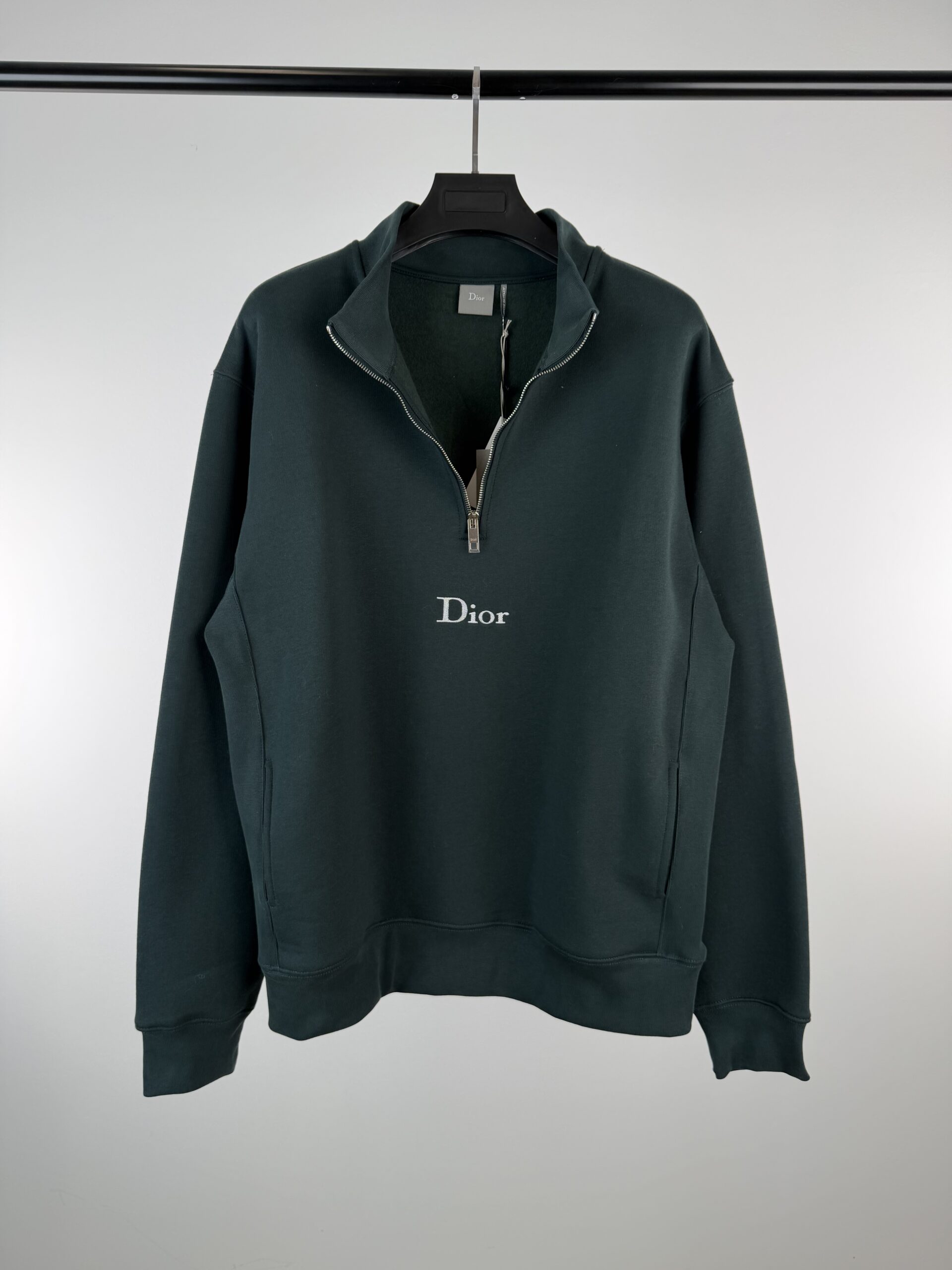 DIOR ZIP-UP SWEATSHIRT GREEN - Imagen 2
