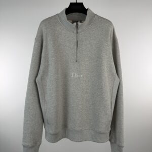 DIOR ZIP-UP SWEATSHIRT GRAY