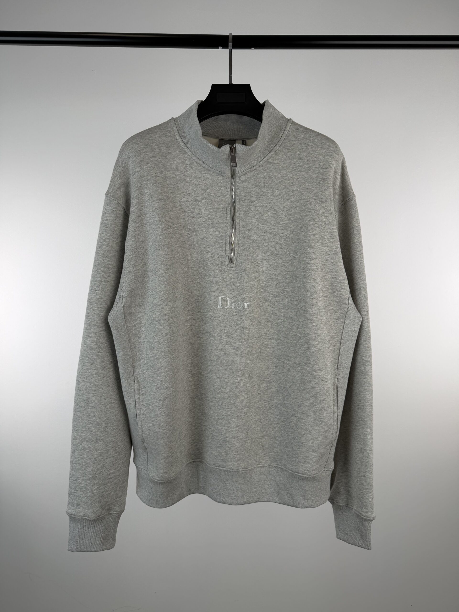 DIOR ZIP-UP SWEATSHIRT GRAY