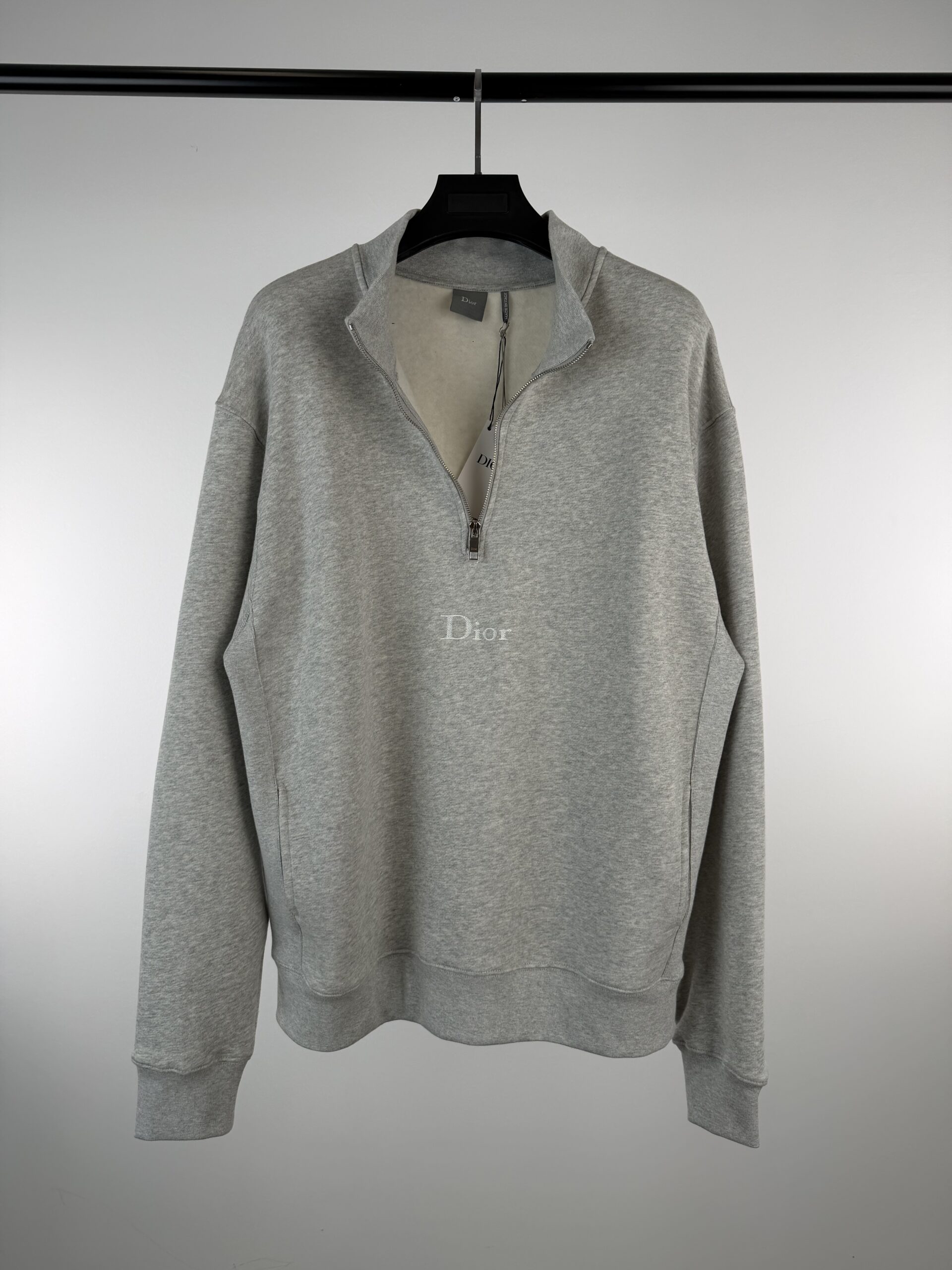 DIOR ZIP-UP SWEATSHIRT GRAY - Imagen 2