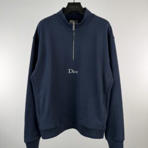 DIOR ZIP-UP SWEATSHIRT BLUE