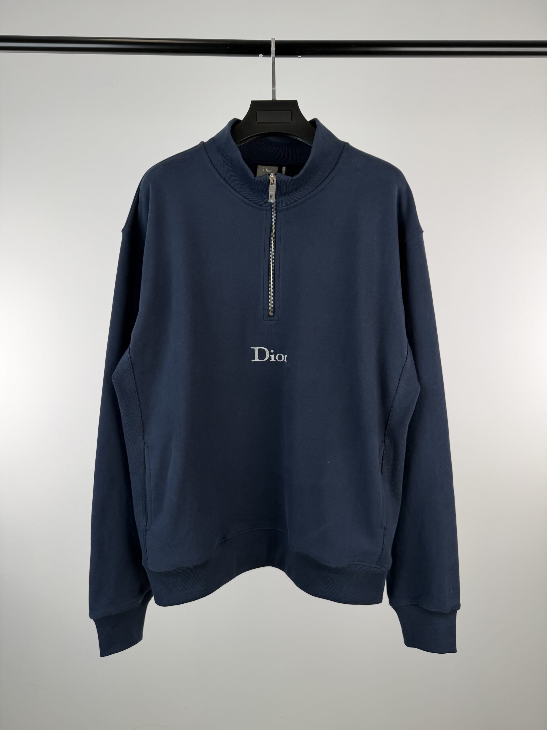 DIOR ZIP-UP SWEATSHIRT BLUE